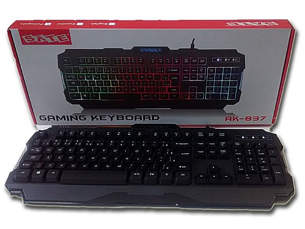 Teclado Gamer semi mecanico Rgb Satelite AK-837