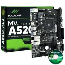 Placa Mãe Macrovip A520 AMD DDR4 Ryzen 5 ATX DDR4 AM4