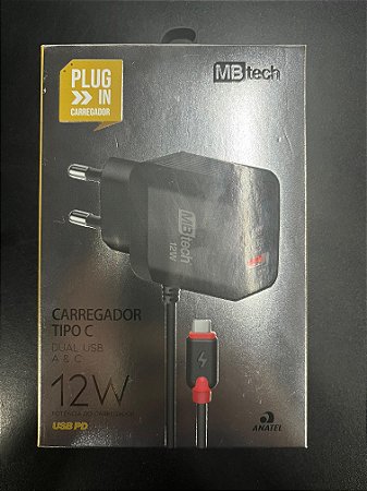 CARREGADOR DE TOMADA 12W 2.4A SAIDA TIPO-C C/2 ENTRADAS USB A&C