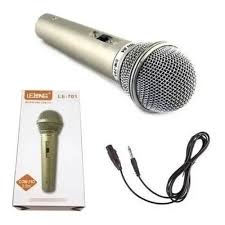 Microfone Com Fio Karaokê Cabo 2,mt