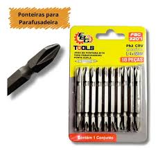 PONTAS BITS DE METAL P/ PARAFUSADEIRA, C/ 10 PCS FBG-3207