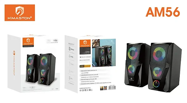 Caixa de Som Para Computador Bluetooth HMaston AM56