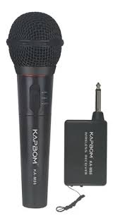 Microfone Sem Fio Profissional Preto Alcance 30m