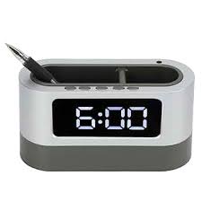 Relógio de Mesa com Portas Canetas,Termômeto e Alarme