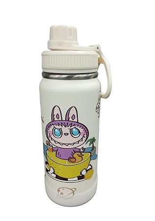 Garrafa Térmica Inox Infantil 600ml Labubu Com Trava