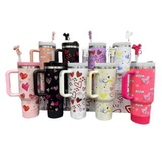 Copo Térmico Inox 1200ml Com Tampa e Canudo Estampado