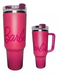Copo Térmico Inox 1200ml Com Tampa e Canudo Barbie