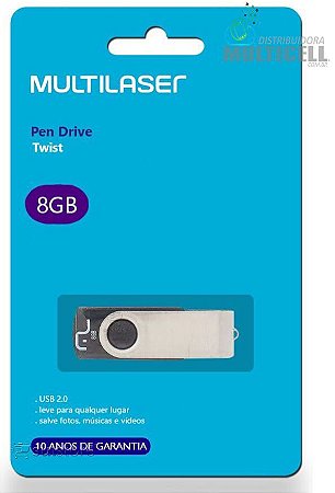 Pendrive multilaser 8 gb twist