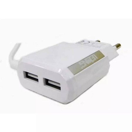 Carregador V-8 + 2 ent usb Lelong - LE-229V - 2.4 Amperes