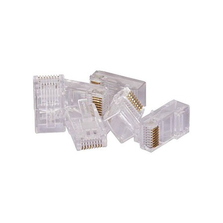 Conector RJ45 cristal Cat5e suporta Ethernet 30μm 1000 un