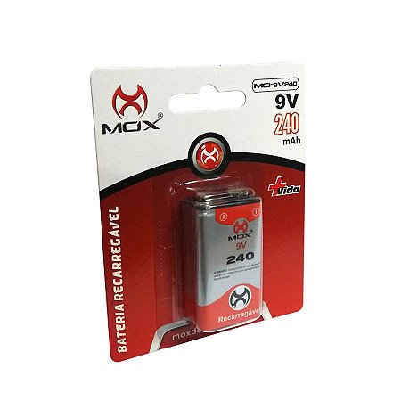 Bateria 9V 240 mah Mox