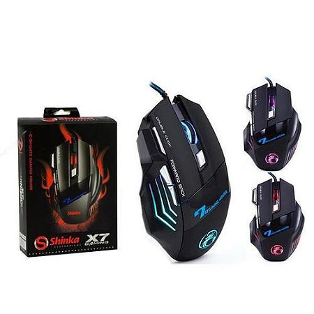 Mouse Gamer Profissional B-max X7 Gaming Preto 7d / 2400dp - Mgb Brasil