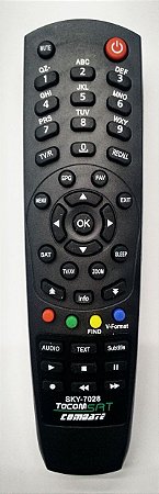CONTROLE REMOTO PARA RECEPTOR TOCOMSAT COMBAT 7028