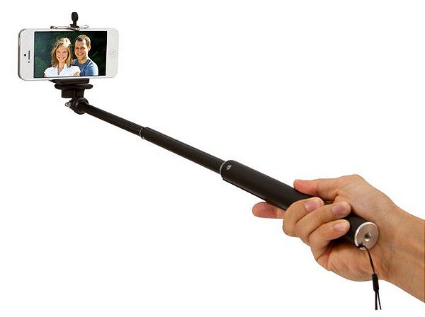 Bastão de Selfie Monopod Universal Android Ios Via Cabo P2