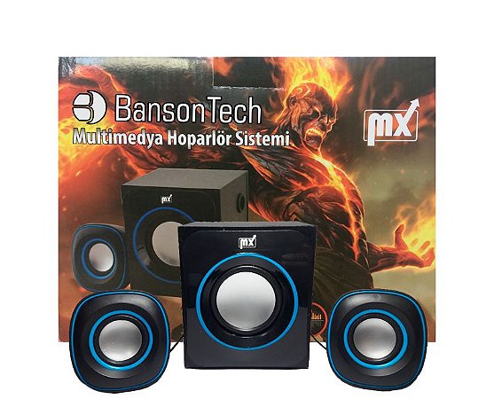 Caixa de som Banson Tech 2.1 usb
