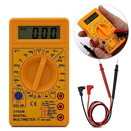 Multímetro Digital Dt-830b Portátil Profissional + Bateria