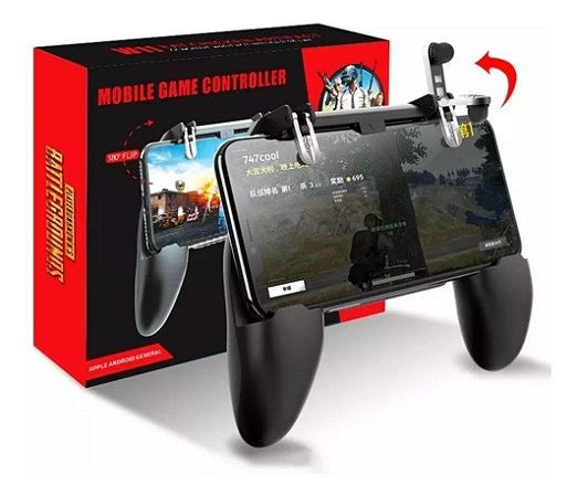 Suporte de Celular para Jogos Game Handle Manete Para Celular Gatilho FRE  FIRE PUBG L1 + R1