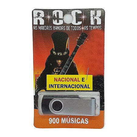 Pendrive musical 700-1000 musicas rock nacional e internacional