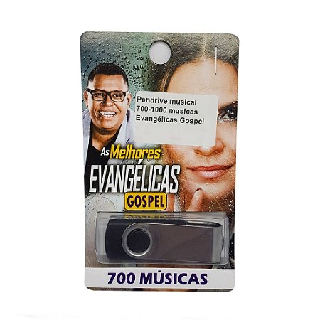 Pendrive musical 700-1000 musicas Evangélicas Gospel