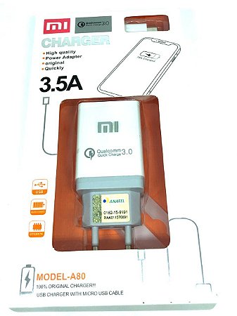 Carregador Turbo Xiaomi Tipo C 3.5A