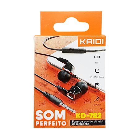 Fone De Ouvido Com Microfone Entrada P2 Kaid KD-782
