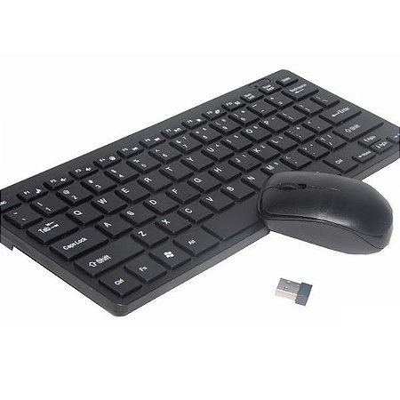 Kit Teclado e Mouse Sem fio Slim usb MBtech K6