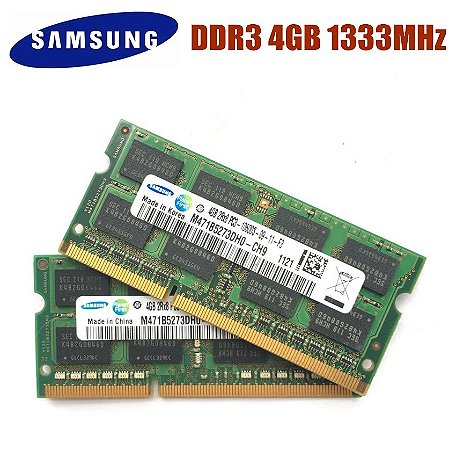 Memória Ram DDR3 4gb 1333mhz PC3 Para Notebook Samsung