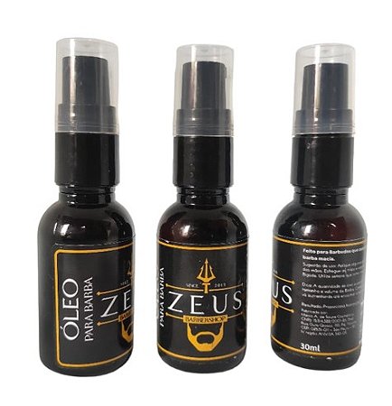 KIT 10 ÓLEOS PARA BARBA ZEUS BARBERSHOP 30ML