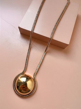 Colar Malha Roliça Ball Ouro