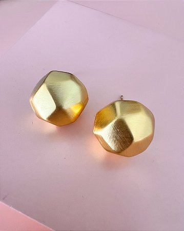 Brinco Sextavado P Acetinado Ouro