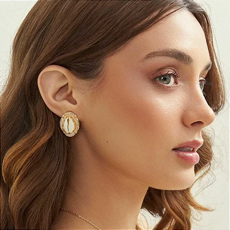 Brinco Búzios Zircônias Ouro