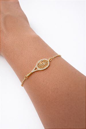 Pulseira Raquete Ouro