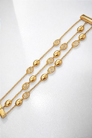 Pulseira Tripla Ouro