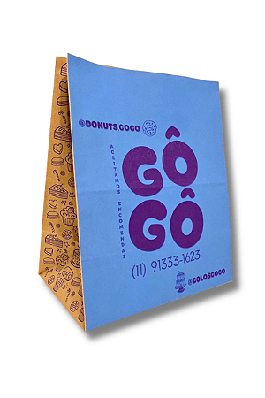 Saco de Papel Kraft Personalizado Grande 24X14,5X31 - 5000 un