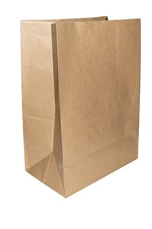 Saco Papel Kraft Liso Delivery Pequeno 17x10x24 M1 - 100 un