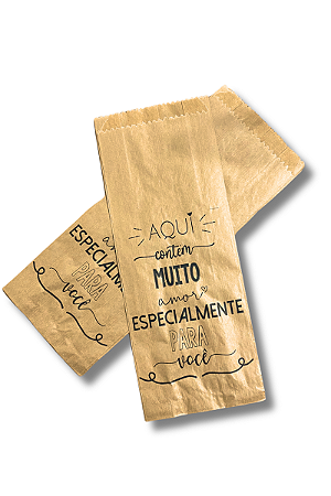 Saco de Papel Kraft Pardo Paes, Doces Lanches  71/2 kg - c/500