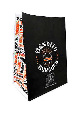 Saco Papel Branco Personalizado Delivery - 5000 un