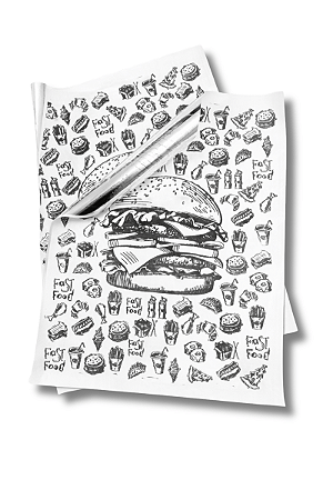 Papel Acoplado Termico Hamburguer Lanche delivery - 500 un