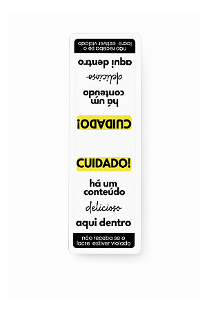 Lacre De Segurança Para Delivery C/1000 - CUIDADO