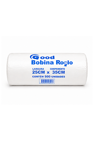 Bobina Plastica Picotada 25x35 Fina - com 500 Unidades