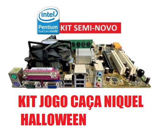 KIT JOGO CAÇA NIQUEL HALLOWEEN COM INTERFACE + BOTOES + CHICOTE + CONECTOR
