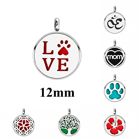 Colar Difusor Aromaterapia 12mm Atacado Revenda 10 Unidades (Linha Premium Aço Inoxidável 316l) Kit 02