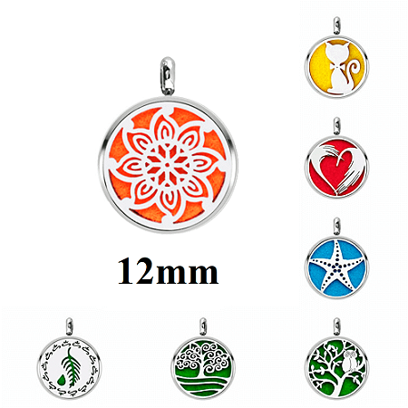 Colar Difusor Aromaterapia 12mm Atacado Revenda 10 Unidades (Linha Premium Aço Inoxidável 316l) Kit 03