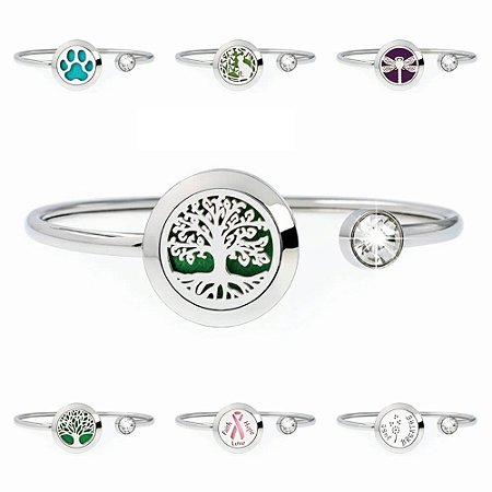 Bracelete Difusor Aromaterapia 20mm Atacado Revenda 10 Unidades (Linha Premium Aço Inoxidável 316l) Kit 03