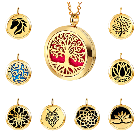 Colar Difusor Dourado 20mm 25mm 30mm Atacado Revenda 30 Unidades (Linha Premium Aço Inoxidável 316l) Kit 01