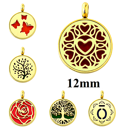 Colar Difusor Dourado 12mm Atacado Revenda 15 Unidades (Linha Premium Aço Inoxidável 316l) Kit 02