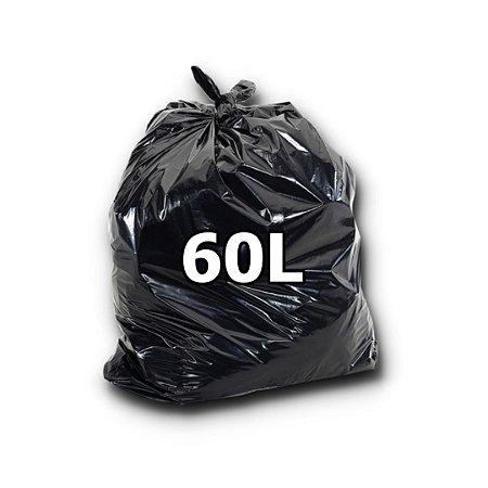 Saco de Lixo 60 Litros Reforçado - 100uni