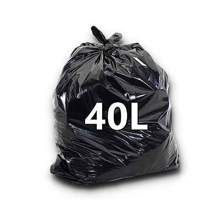 Saco de Lixo 40 Litros Reforçado - 100uni