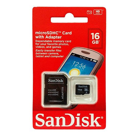 CARTÃO DE MEMÓRIA SANDISK | 16B