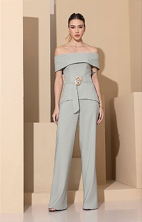 Conjunto Calça Blusa Prada Faixa com Fivela